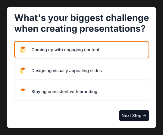 Onboarding form for GenPPT